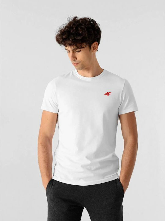 4F Men's Short Sleeve T-shirt White