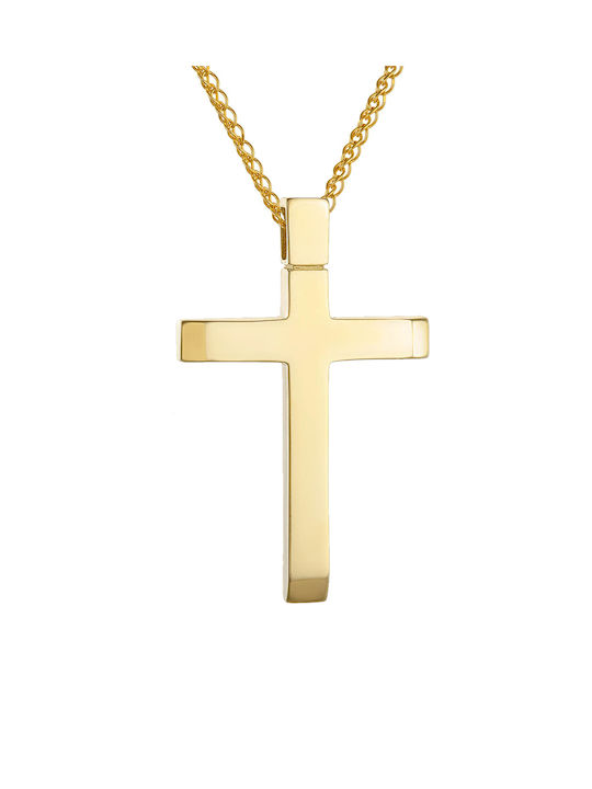 Kritsimis Women's Gold Cross 14K with Chain