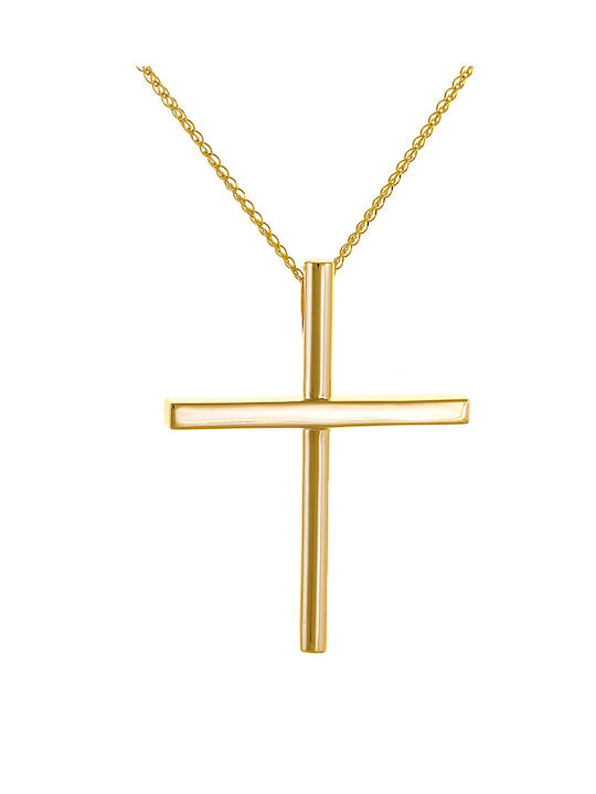 Kritsimis Gold Kreuz 14K mit Kette