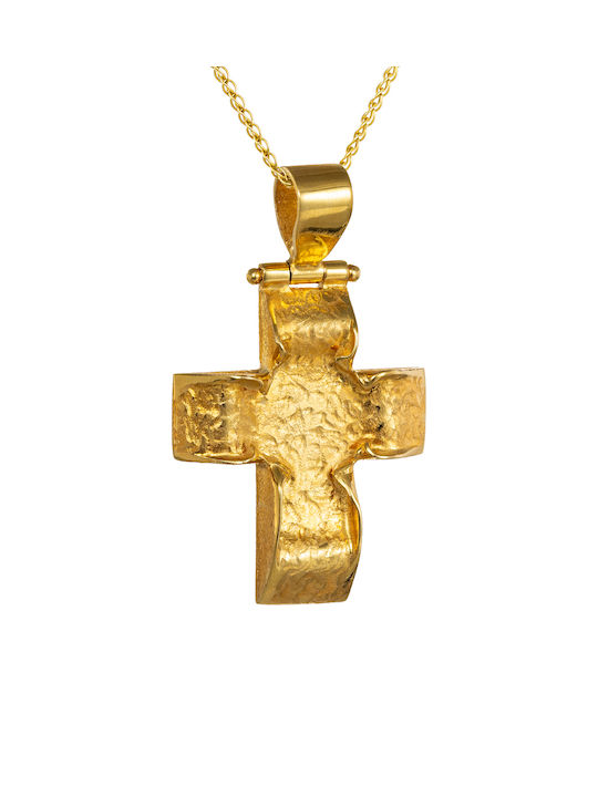 Kritsimis Gold Kreuz 14K mit Kette