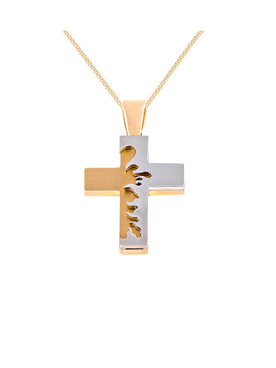 Kritsimis Women's Gold Cross 14K with Chain