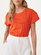 Mexx Γυναικείο Oversized T-shirt Orange