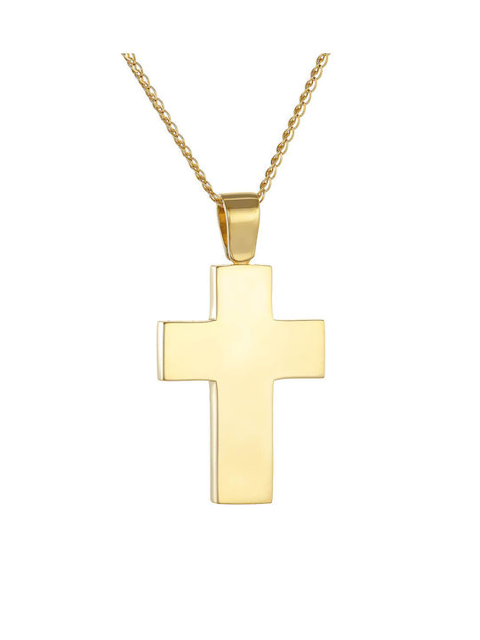 Kritsimis Gold Kreuz 14K mit Kette