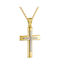 Kritsimis Damen Gold Kreuz 14K mit Kette