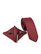 Legend Accessories Men's Tie Set Printed in Red Color