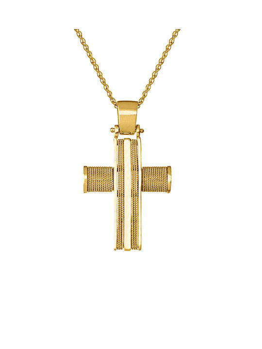 Kritsimis Women's Gold Cross 14K with Chain