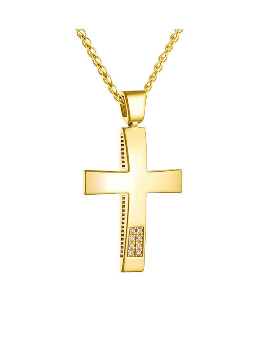 Kritsimis Women's Gold Cross 14K with Chain