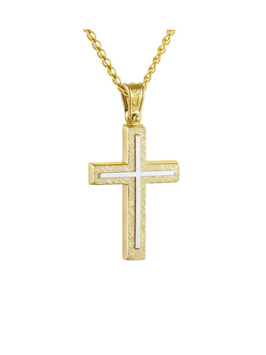 Kritsimis Gold Kreuz 14K mit Kette