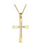 Kritsimis Damen Gold Kreuz 14K mit Kette