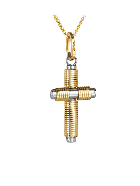 Kritsimis Gold Kreuz 14K mit Kette