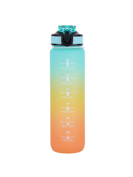 Tpster Παγούρι Πλαστικό 1000ml Πορτοκαλί