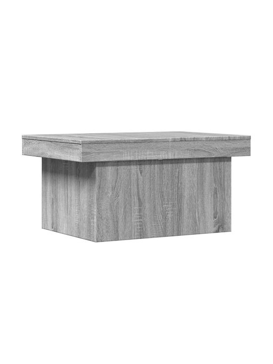 Rectangular Coffee Table Grey Sonoma L80xW55xH40cm