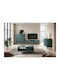 Rectangular Central Coffee Table Nova Wooden with Drawers Green and Black M104xP68xH46cm