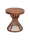Masă Laterală Rotundă Circe Din Bambus Maro M40xL40xÎ45.5cm