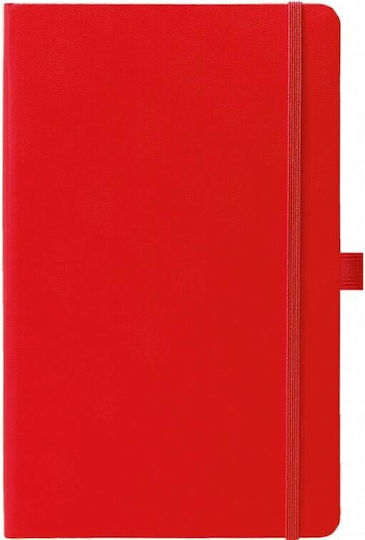 THeofylaktos Notebook A5 Ruled with Elastic and Pen Holder Red