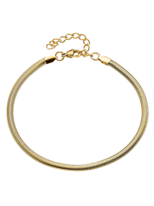 Bracelet Anklet made of Steel Gold Plated