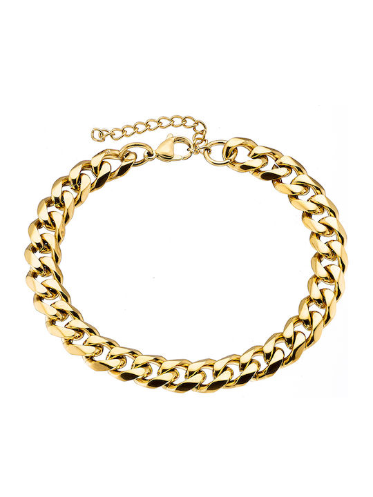 Vergoldete Fußkette aus Edelstahl 28cm
