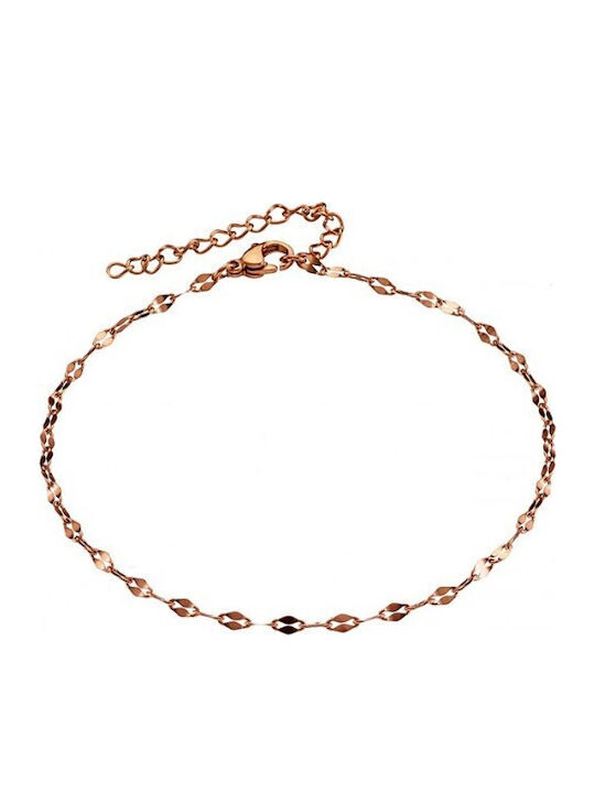 Vergoldete Fußkette aus Edelstahl 26cm