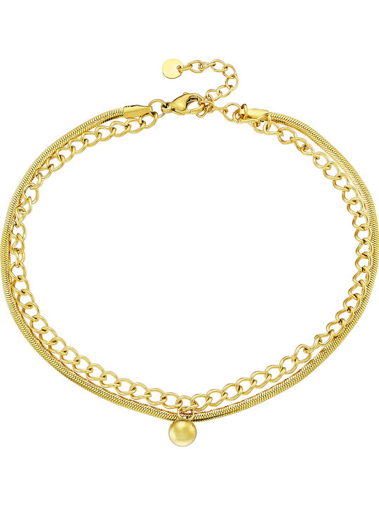 Vergoldete Fußarmband aus Edelstahl Vergoldete Fußarmband aus Edelstahl