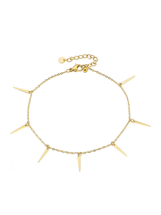 Vergoldetes Fußarmband aus Edelstahl
