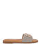 Women's Flat Sandals in Beige Color