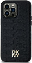 DKNY Pattern Back Cover Plastic / Piele Negru (...