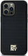 DKNY Pattern Umschlag Rückseite Kunststoff / Leder Schwarz (Galaxy S24)