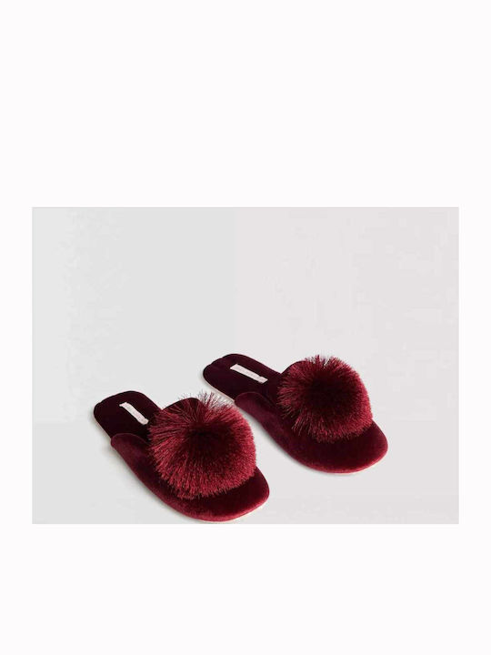 Winter Women's Slippers Burgundy