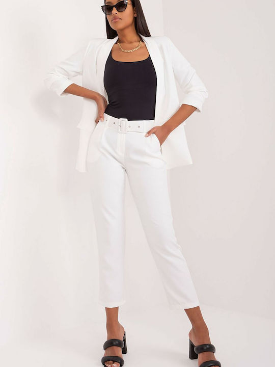 Och Bella Damen Stoff Hose White