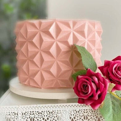 Origami Πυραμίδα Επιφάνεια Αποτύπωσης Τοίχου Cake Decoration