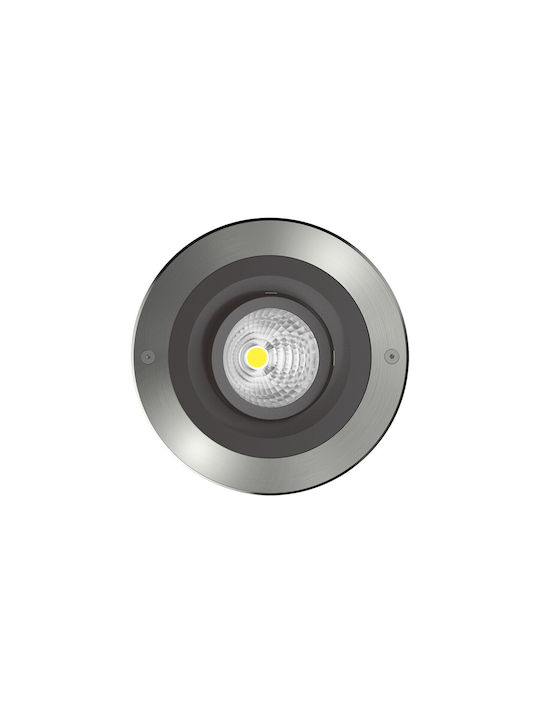 VK Lighting VK Lighting Außenstehlampe LED 15W mit Warmes Weiß Licht IP67 Silber