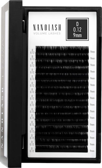 Nanolash Volume Lashes False Eyelashes 0.12 D #9 Mm 1 U