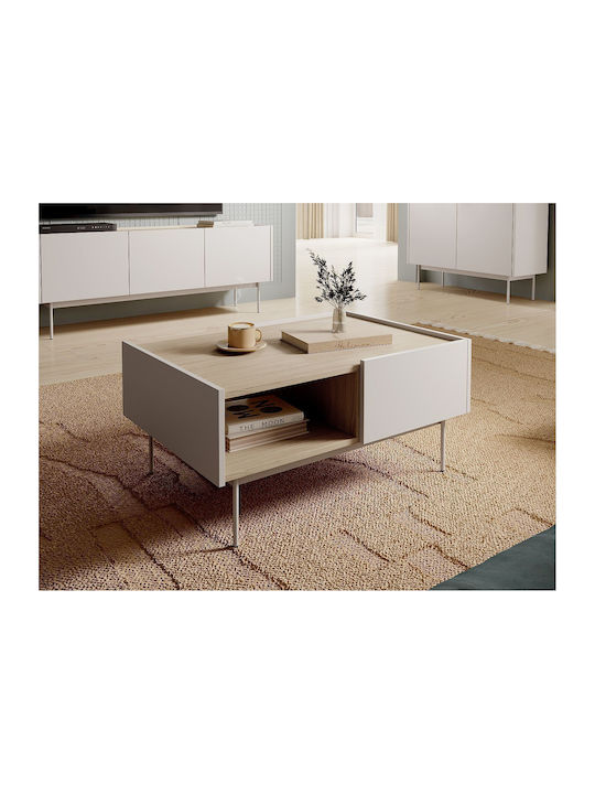 Rectangular Central Coffee Table Wooden with Dr...