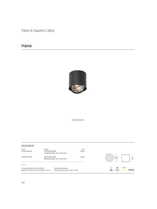 VK Lighting Einzel Spot in Schwarz Farbe