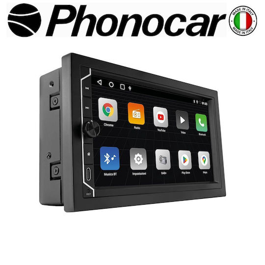 Phonocar Автомобилна Аудио Система (Блутут/USB/WiFi/GPS/Apple-Carplay/Android-Auto) с Тъчскрийн 6.75"