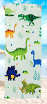 Tatu Moyo Kids Beach Towel White Dinosaurs 160x80cm