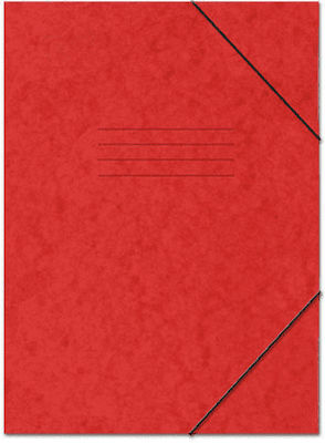 +Efo Folder Prespan with Rubber Band and Ears for Paper A4 Red