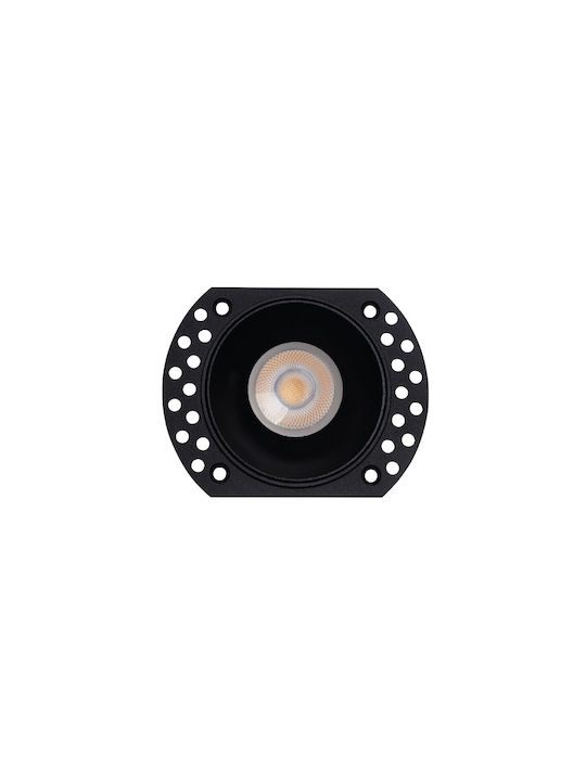 VK Lighting Round Recessed Spot Black 10.6x10.6cm. 1pcs