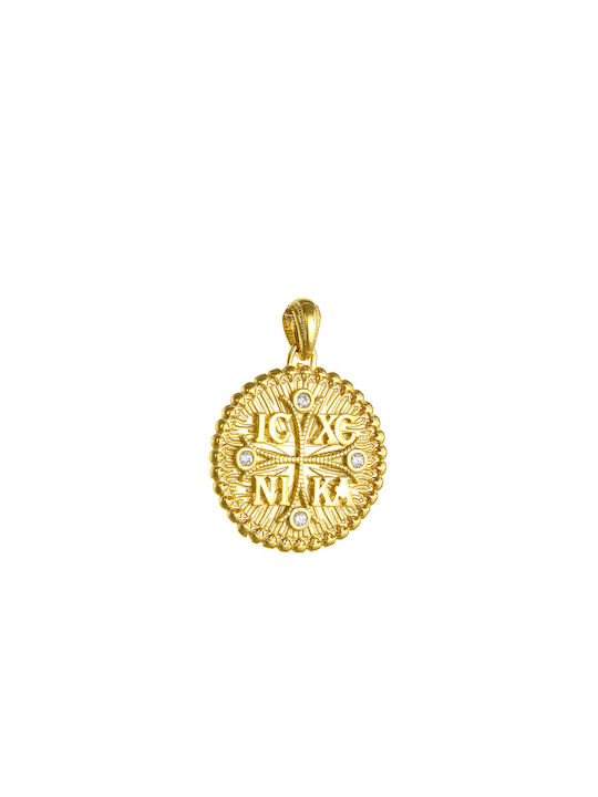 14k Gold Double-Sided Petratto Constantinato Charm