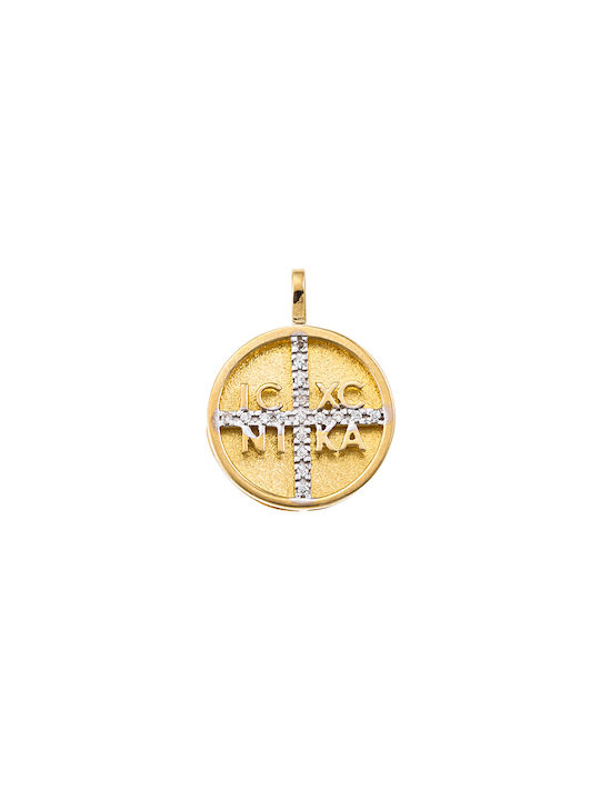 Gold 9k Round Petratos Constantinato Charm