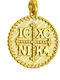 Pendant Kids Talisman Double Sided Konstantinato made of Gold 14K 52RK5898-P