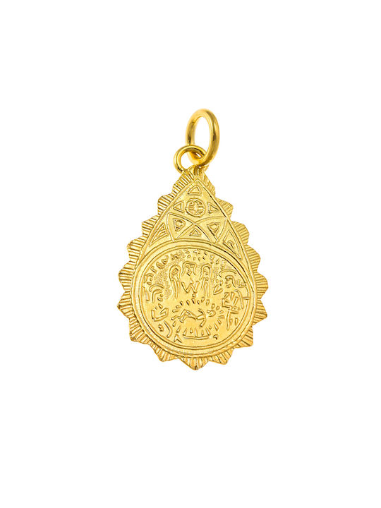 Kritsimis Pendant Kids Talisman Constantine from Gold 14K 52IK4451-P