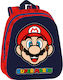 Super Mario School Bag Backpack Elementary, Elementary Red with Water Bottle Holder