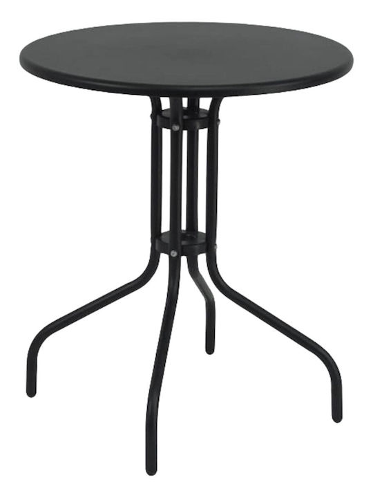 Tisch Café für kleine Außenbereiche Stabil Lino Black 60x60cm