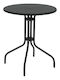 Tisch Café für kleine Außenbereiche Stabil Lino Black 60x60cm