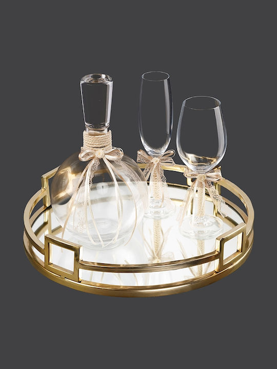 La Vista Set Carafă de Nuntă cu Pahar de Vin 2buc