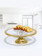 Hermia Cake Stand Gold 30x30x14cm