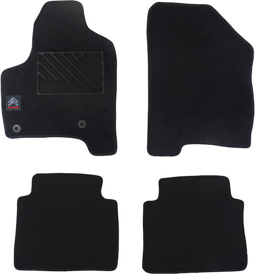Autopataki Σετ Μπροστινά και Πίσω Πατάκια 4τμχ για Citroen C3 Picasso 2008-2017 Μαύρα