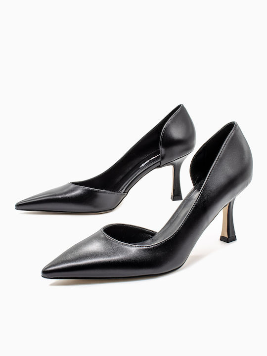 Sante Synthetic Leather Black High Heels