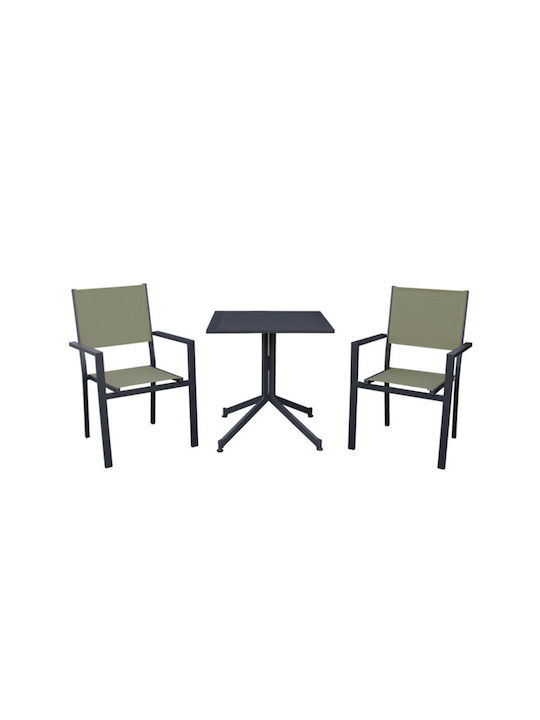 Set Outdoor Dining Charcoal Madison 3pcs